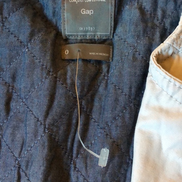 NWT GAP Quilted Moto Grey Crystal Jacket - Picture 5 of 6